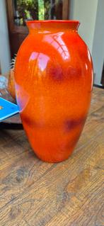 Vintage oranje west germany vaas 30 cm, Ophalen of Verzenden