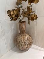 Nieuw bruin goud glazen vaas Fidrio hoogte 40 cm, Overige kleuren, Nieuw, Ophalen of Verzenden, Glas