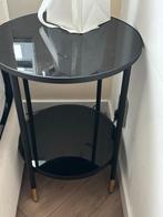 Ikea tafeltes zwart glas 2 stuks 40 euro, Huis en Inrichting, Tafels | Sidetables, Ophalen, 50 tot 100 cm, Rond, 25 tot 50 cm