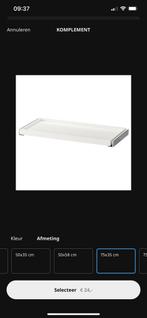 Ikea komplement uittrekbare plank 75 x 35 2 stuks, Huis en Inrichting, Kasten | Kledingkasten, 50 tot 100 cm, Minder dan 100 cm