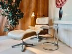 Eames Lounge Chair en Ottoman, Midcentury/21ste eeuw, Ophalen of Verzenden, Zo goed als nieuw, 75 tot 100 cm