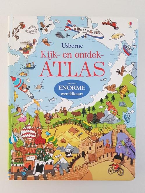 Kijk- en ontdekatlas van Usborne, Boeken, Kinderboeken | Jeugd | onder 10 jaar, Zo goed als nieuw, Non-fictie, Ophalen of Verzenden