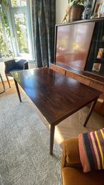 Vintage uitschuifbare eettafel – palissanderhout, Huis en Inrichting, Tafels | Eettafels, Ophalen, Gebruikt, Mid century, 100 tot 150 cm