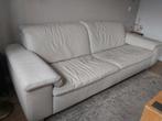 Bank wit leer, Huis en Inrichting, Banken | Bankstellen, Gebruikt, Driepersoons, 75 tot 100 cm, Ophalen of Verzenden