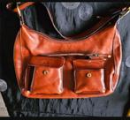 Katana Vintage hand/schoudertas. Ruim i.z.g.st. vr.pr €19,99, Ophalen of Verzenden, Gebruikt, Bruin, Leer