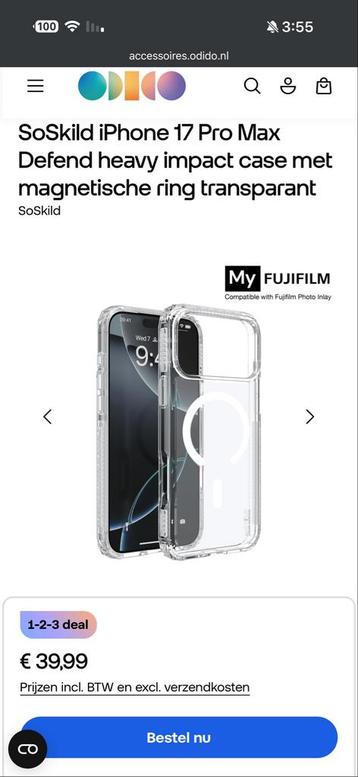 Te koop: SoSkild iPhone 17 Pro Max hoesje zo goed als nieuw!