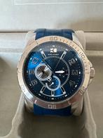 Hugo Boss herenhorloge big style met blauwe silliconenband, Sieraden, Tassen en Uiterlijk, Horloges | Heren, Gebruikt, Staal, Polshorloge
