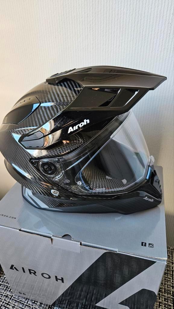 Airoh Commander Carbon Helm - maat M, Motoren, Kleding | Motorhelmen, Dames, Heren, Offroadhelm, M, Overige merken, Tweedehands