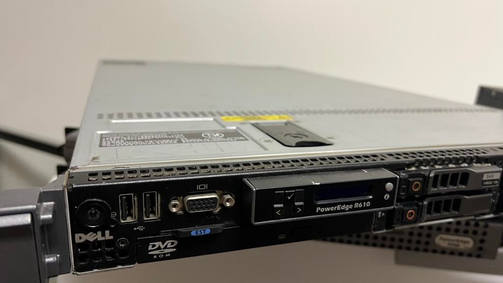 Dell PowerEdge R610 Server - Krachtige 1U Rackserver, Computers en Software, Servers, Ophalen, Gebruikt, 2 tot 3 Ghz, Hot swappable onderdelen