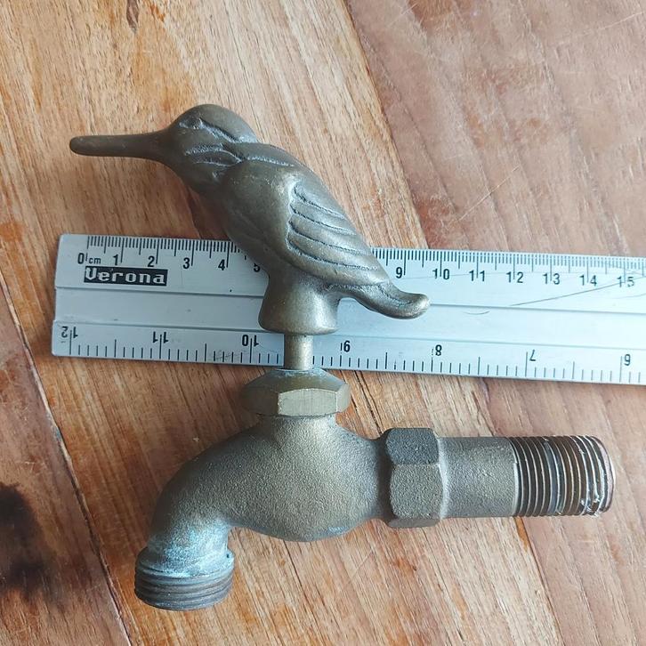 Zware Messing Buitenkraan - Kolibrie Design, Doe-het-zelf en Verbouw, Sanitair, Ophalen of Verzenden