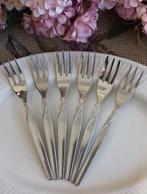 Set van 6 brocante gebaksvorkjes, sola, "paola", Antiek en Kunst, Curiosa en Brocante, Ophalen of Verzenden
