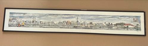 Gesigneerde litho J.L. Volders skyline Paramaribo, Antiek en Kunst, Kunst | Litho's en Zeefdrukken, Ophalen of Verzenden