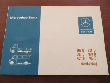 Instructieboek Mercedes 207 D - 407 D +209 D -409 D 1984 beschikbaar voor biedingen