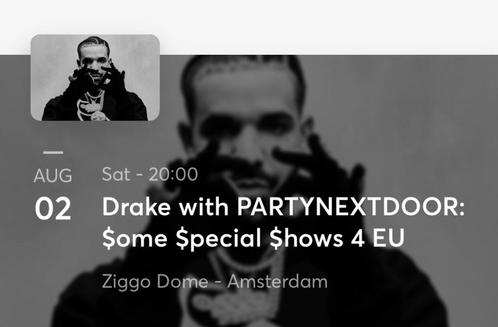 4x staanplaatsen voor Drake – Amsterdam, 02.08.25, Tickets en Kaartjes, Concerten | R&B en Hiphop, Drie personen of meer, Augustus