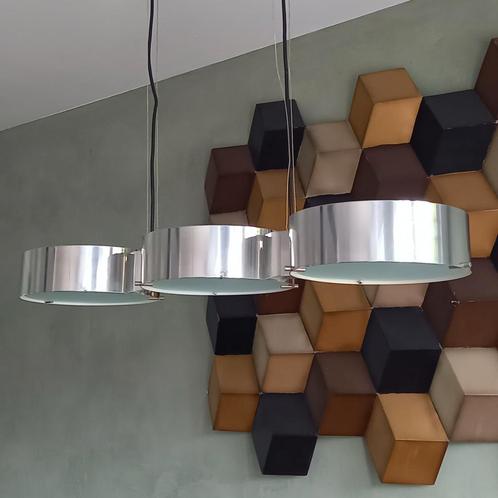 Vintage design Bruno Gatta Stilnovo jaren 60 lampen, Huis en Inrichting, Lampen | Hanglampen, Gebruikt, Minder dan 50 cm, Glas