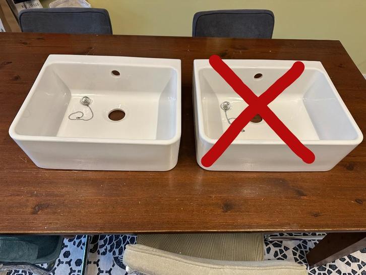 Villeroy & Boch O'novo gootsteen / wasbak / wastafel, Doe-het-zelf en Verbouw, Sanitair, Zo goed als nieuw, Wastafel, Ophalen