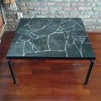 Vintage jaren 70 leistenen Brutalist salontafel, Huis en Inrichting, Tafels | Salontafels, Ophalen, Overige materialen, Gebruikt