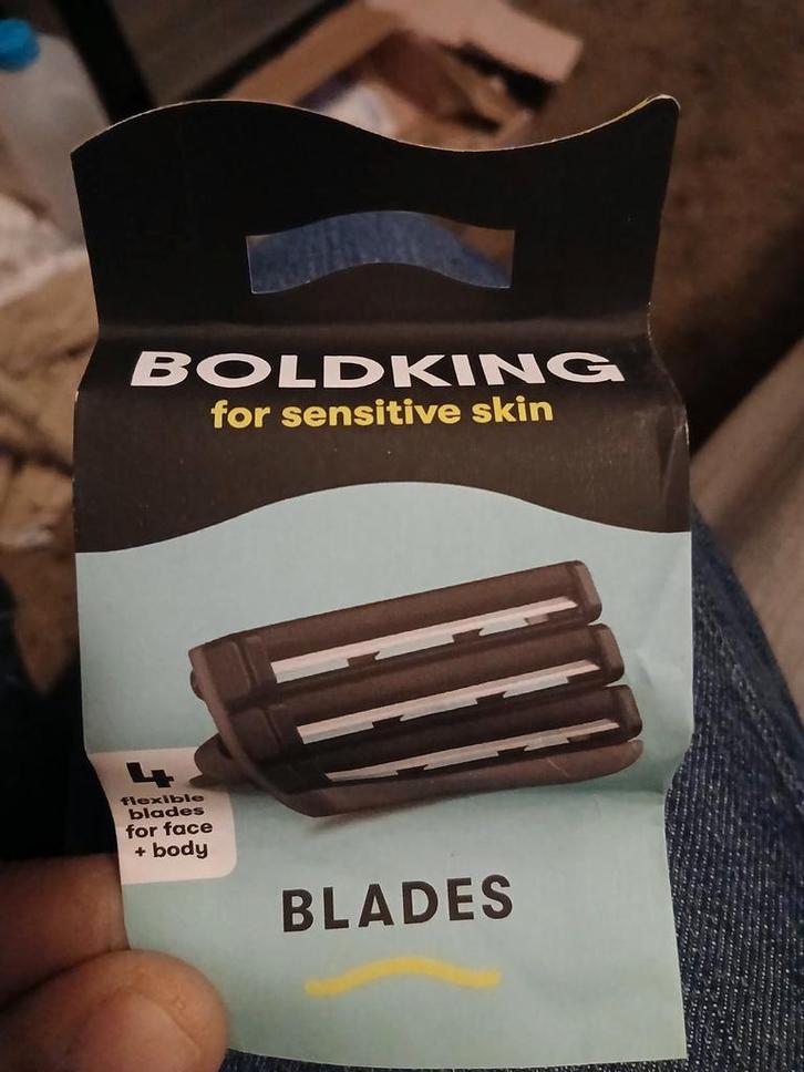 Boldking scheermesjes nieuw in de verpakking, Sieraden, Tassen en Uiterlijk, Uiterlijk | Gezichtsverzorging, Nieuw, Gehele gezicht