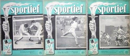 7 sport covers voorbladen 1950 met oa Ned. Eftal voetbal, Verzamelen, Tijdschriften, Kranten en Knipsels, Tijdschrift, 1940 tot 1960