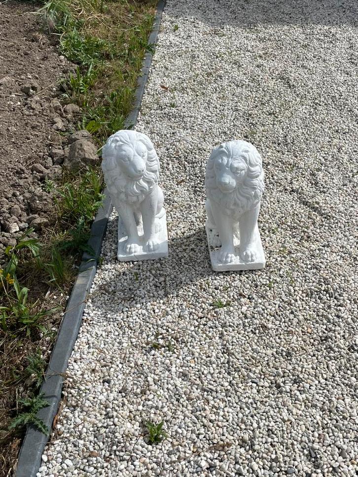 Setje leeuwen tuinbeelden (nieuw), Tuin en Terras, Tuinbeelden, Nieuw, Ophalen