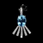 Blauwe topaas hanger,925 zilver, Nieuw, Met edelsteen, Zilver, Verzenden
