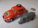 1966 Corgi Toys 256 VOLKSWAGEN EAST AFRICA SAFARI +NEUSHOORN, Ophalen of Verzenden, Zo goed als nieuw, Auto, Corgi