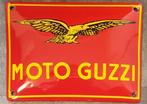 Moto Guzzi zwaar emaille reclame bord Motor auto olie borden, Reclamebord, Emaille, Ophalen of Verzenden, Zo goed als nieuw