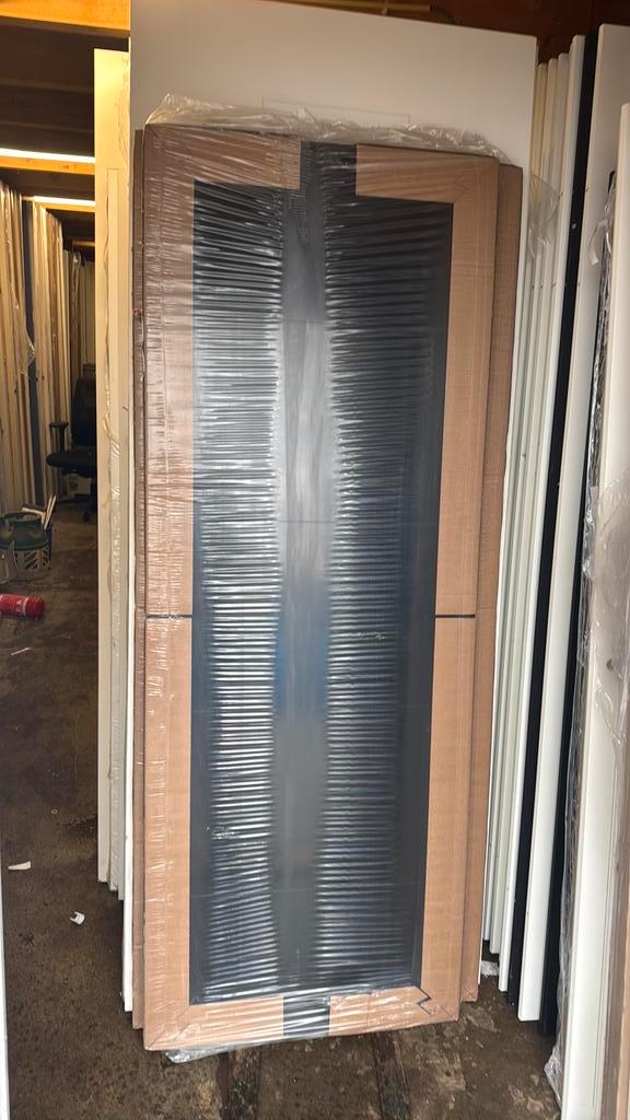 Opdekdeur 73x201.5 cm freeslijnen linkshangend nr 285, Doe-het-zelf en Verbouw, Deuren en Horren, Nieuw, Binnendeur, 200 tot 215 cm