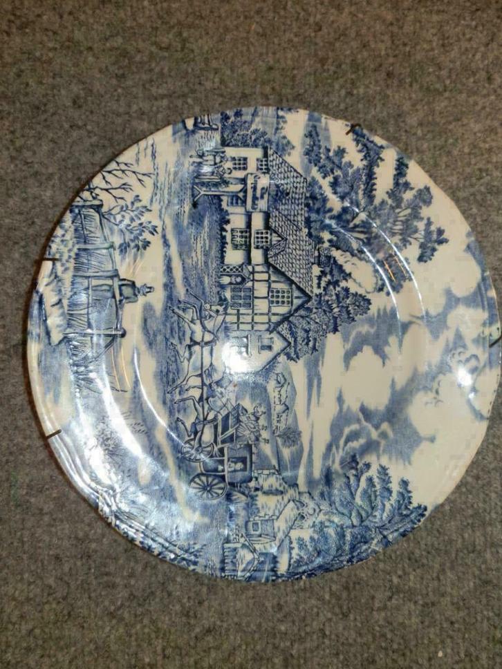 Englisch style wandbord 25 cm Ville France, Antiek en Kunst, Antiek | Wandborden en Tegels, Ophalen of Verzenden