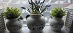 Riviera maison potten, Tuin en Terras, Bloempotten, Ophalen, Rond, Zo goed als nieuw, Aardewerk