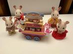 Sylvanian families familie konijn en snoepkraam, Ophalen, Zo goed als nieuw, Poppenhuis