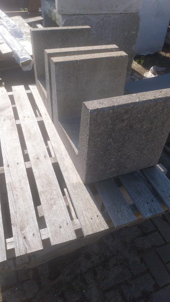 u-element grijs tweedehands, Tuin en Terras, Bielzen en Borders, Gebruikt, Overige typen, Beton, 25 tot 50 cm, Minder dan 100 cm