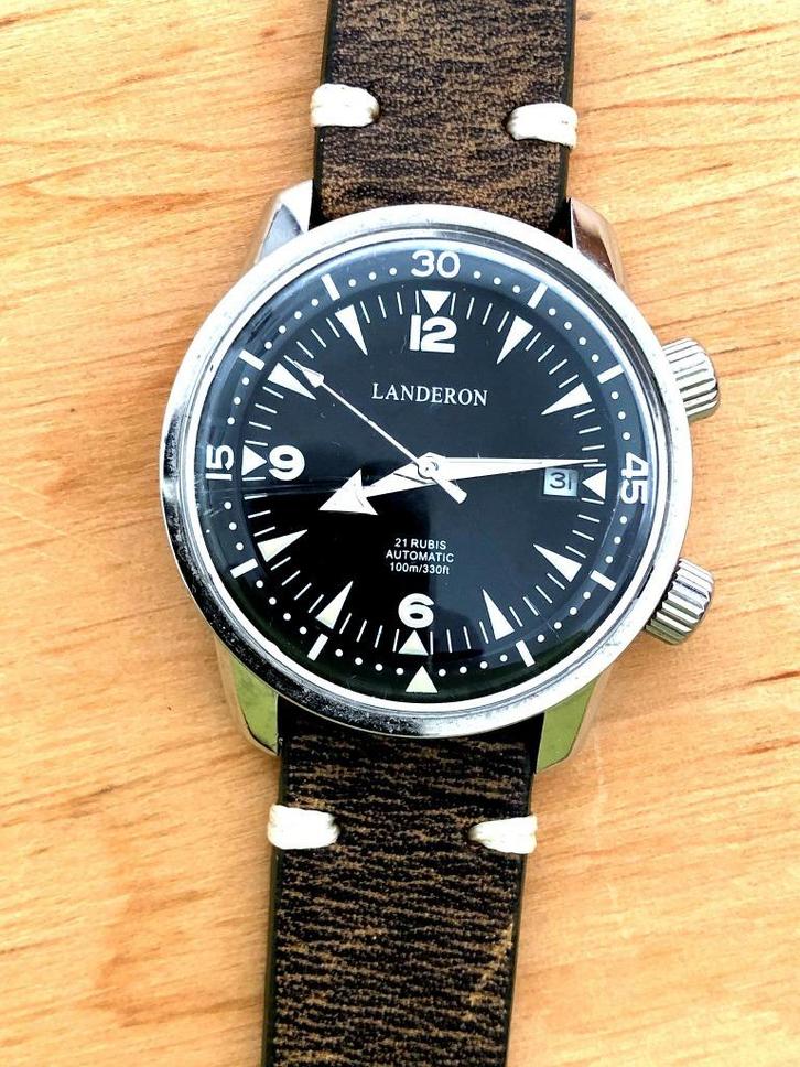 Wittnauer 2000 & Landeron Compressor Automatische Vintage, Sieraden, Tassen en Uiterlijk, Horloges | Antiek, Overige merken, Staal