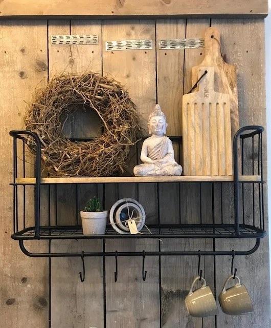 Zwart wandrek - keukenrek nieuw, Huis en Inrichting, Woonaccessoires | Wandplanken en Boekenplanken, Nieuw, Ophalen of Verzenden