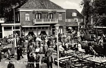 DEN BURG, Texel, Lammerenmarkt (1950s) Ansichtkaart beschikbaar voor biedingen
