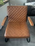 Cognac Fauteuil, Ophalen, Zo goed als nieuw, 75 tot 100 cm, 50 tot 75 cm
