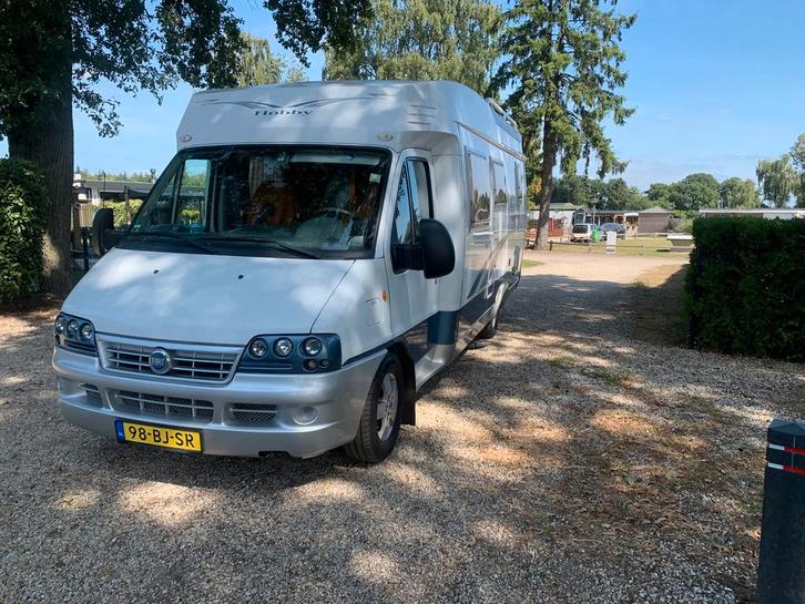 Te koop Hobby 600 camper op Fiat Ducato Alko chassis., Caravans en Kamperen, Campers, Particulier, tot en met 4, Half-integraal