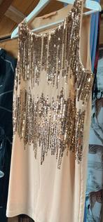 Josh V pailletten jurk - Maat M, Maat 38/40 (M), Beige, Ophalen of Verzenden, Zo goed als nieuw