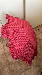 Antieke rood/witte paraplu met roesjes, Ophalen, Zo goed als nieuw, Rood