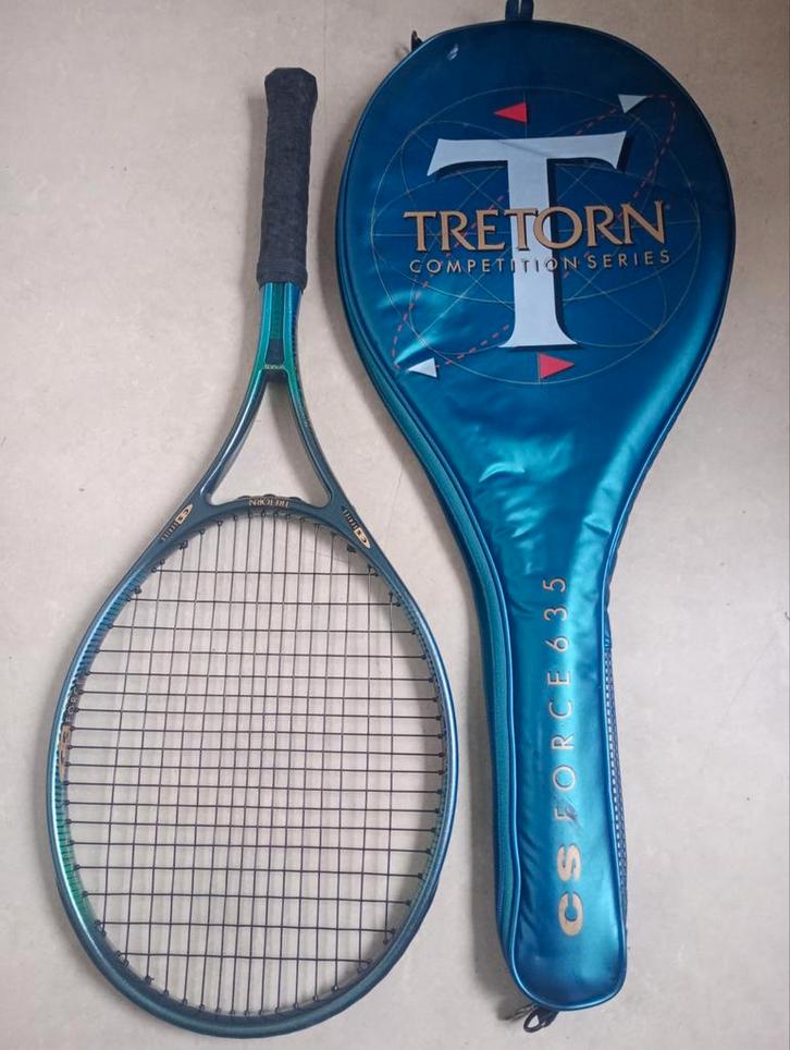 Vintage Tretorn CS Force 635 Tennisracket met VMS systeem, Sport en Fitness, Tennis, Zo goed als nieuw, Racket, Overige merken