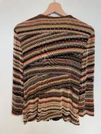Joseph Ribkoff Bruin oranje gestreept vest glitters maat M, Kleding | Dames, Truien en Vesten, Maat 38/40 (M), Bruin, Koningin Wilhelminaplein 13, Showroom 01.12.06, 1062 HH Amsterdam