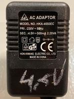 Hon-Kwang AC Adapter HKA-4550EC - 4.5V 500mA, Ophalen, Gebruikt