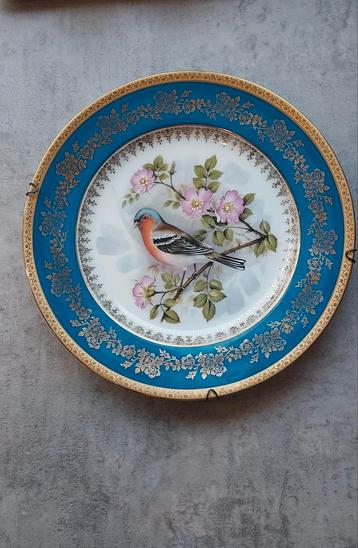 Limoges Wandbord Vogel & Bloem - Goudaccenten beschikbaar voor biedingen