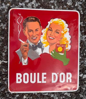 Emaille reclamebord BOULE D’OR. O.Warland BRUXELLES 1951. beschikbaar voor biedingen