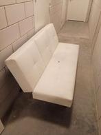 Witte kunstleren Slaapbank - GRATIS OPHALEN, Ophalen, Gebruikt, 90 cm, Wit