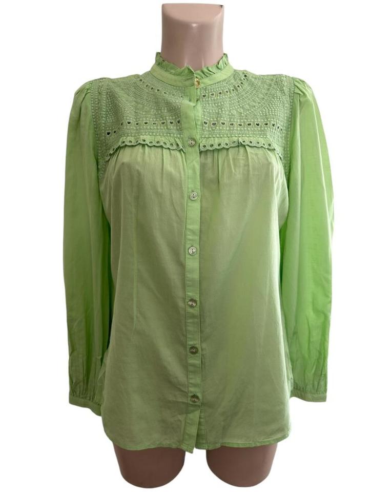 Fabienne Chapot blouse S, Kleding | Dames, Blouses en Tunieken, Zo goed als nieuw, Maat 36 (S), Groen, Ophalen of Verzenden