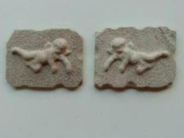 Provence muurtegel tegel met engel ornament - Fennicole beschikbaar voor biedingen