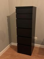 Ladekast 6 lades ikea zwartbruin/spiegelglas, Huis en Inrichting, Kasten | Ladekasten, Ophalen, 50 tot 100 cm, Zo goed als nieuw
