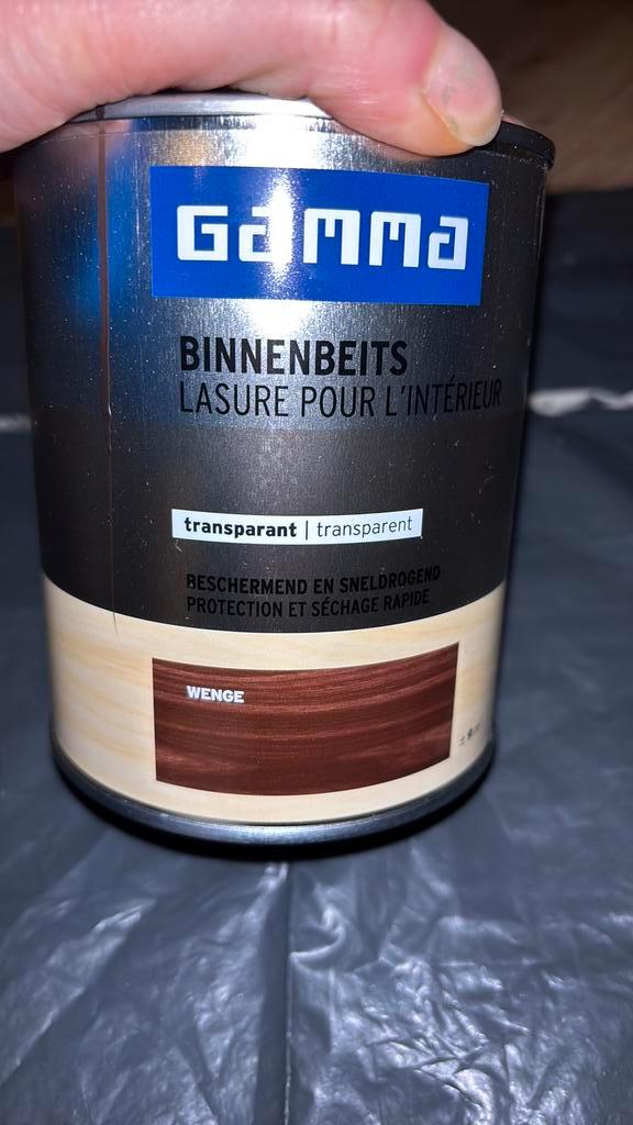Houtbeits - Binnenbeits - Gamma - Wenge, Doe-het-zelf en Verbouw, Verf, Beits en Lak, Zo goed als nieuw, Beits, Minder dan 5 liter
