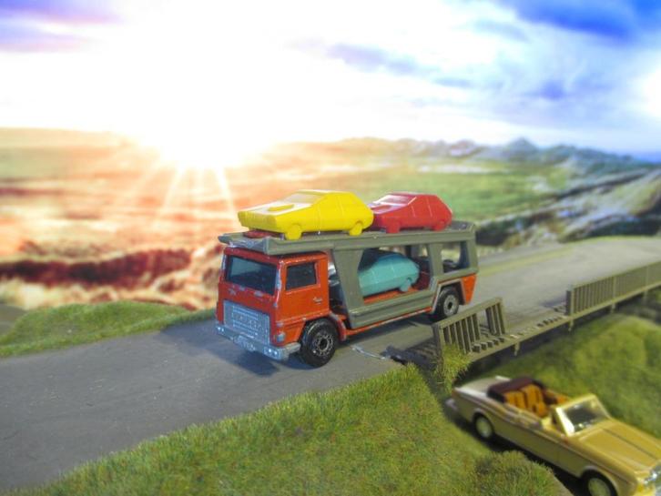 1:111 Bedford Car Carier - Matchbox MB11 grijze opbouw 1983, Hobby en Vrije tijd, Modelauto's | Overige schalen, Gebruikt, Ophalen of Verzenden